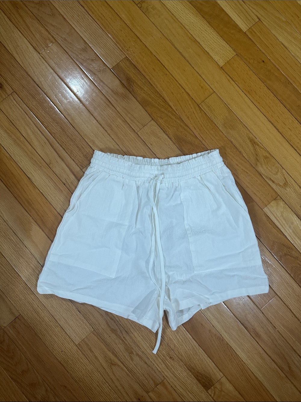 🎆3 for $10 SHEIN NWOT White High Waist Drawstring Relaxed Shorts